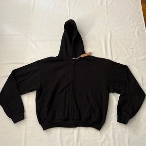 SKIMS COTTON FLEECE ZIP UP HOODIE